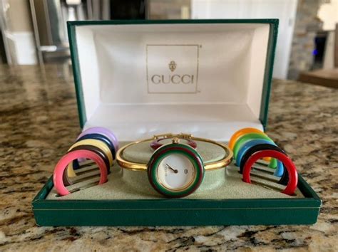 vintage gucci color changing watch